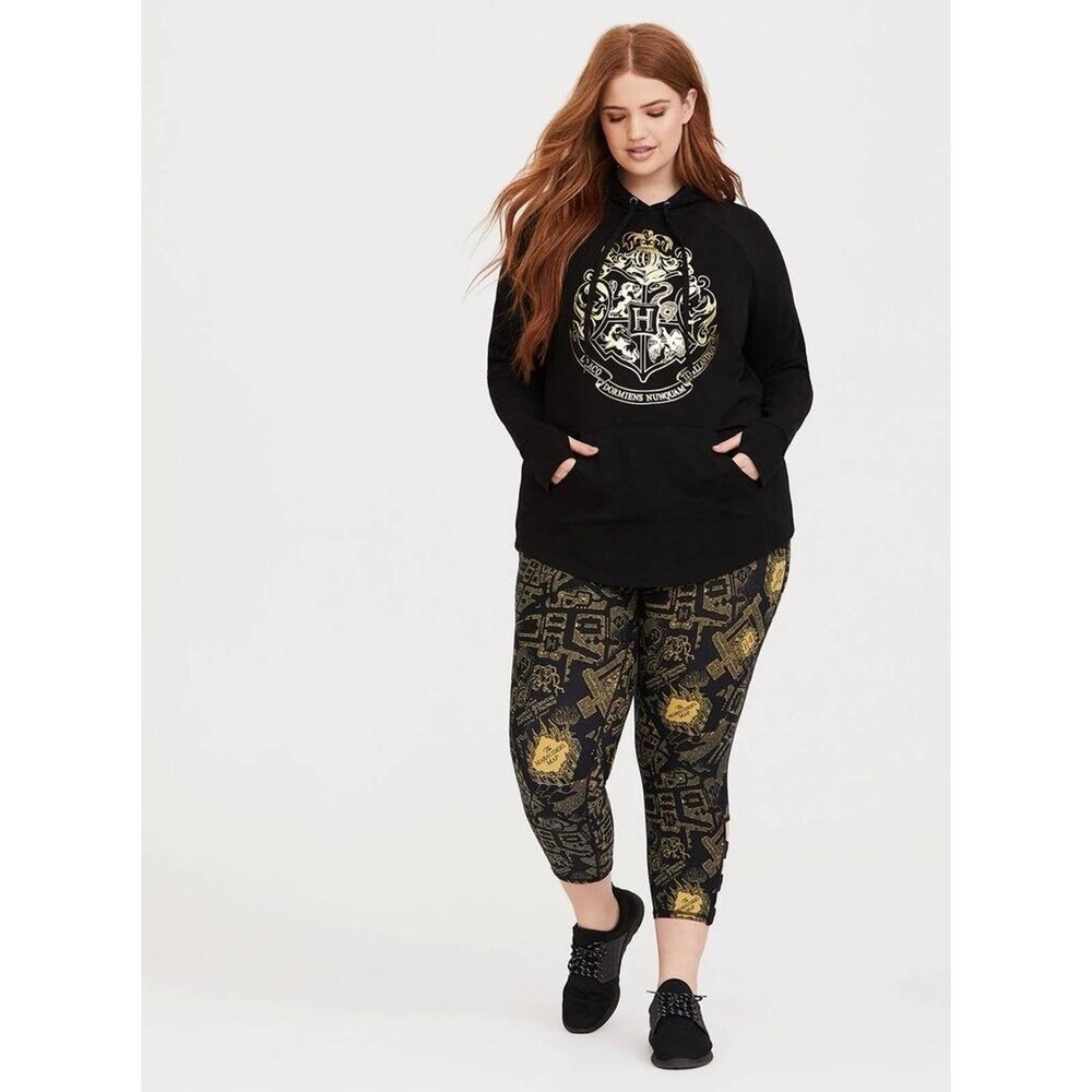 Torrid x Harry Potter Marauder's Map Legging Pants Women's Plus Size 6 6X Black - Picture 7 of 7